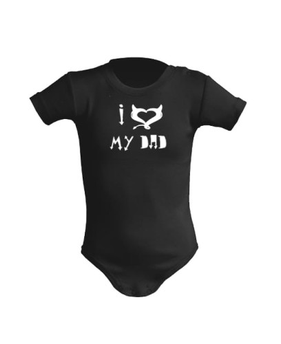 Baby Bodysuit I Love My Dad size from 0 to 9 months (colors)